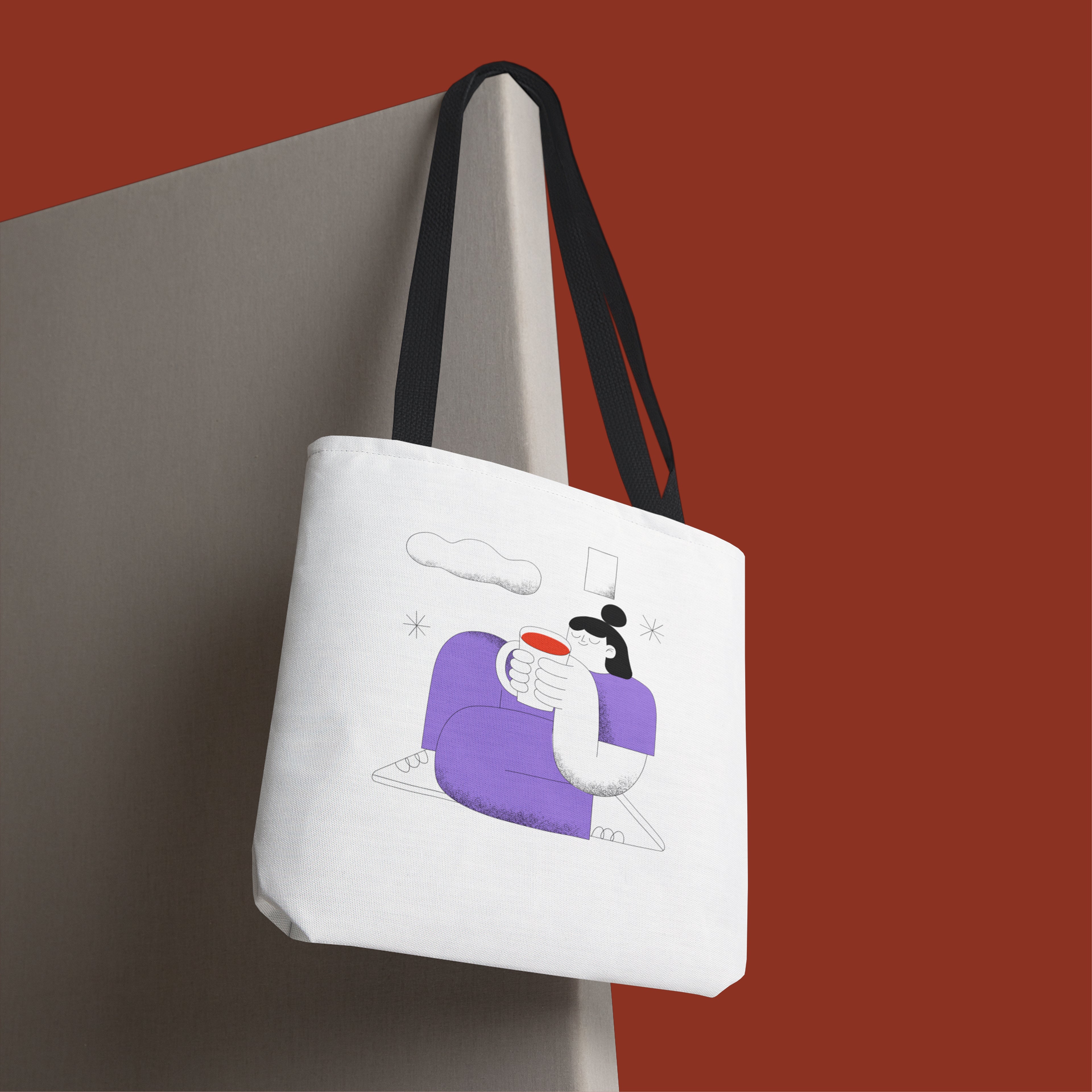 Emotionally Supported by Coffee, Everyday Tote bag